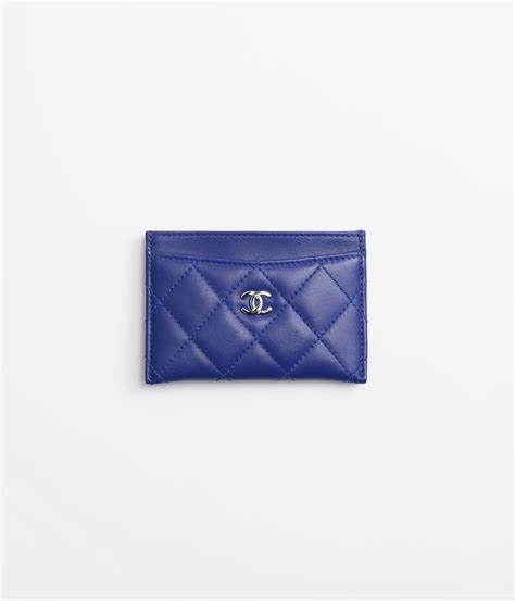 chanel blue card holder|chanel card holder men's.